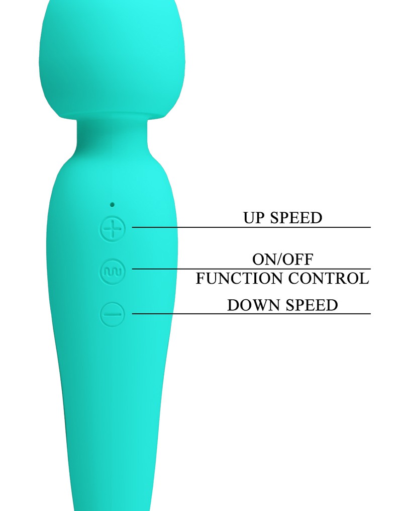 Vibrator Masaj Meredith, 7 Moduri Vibratii & 5 Intensitati Viteza, Silicon, USB, Verde, 21.5 cm, #6, Erotic24.ro