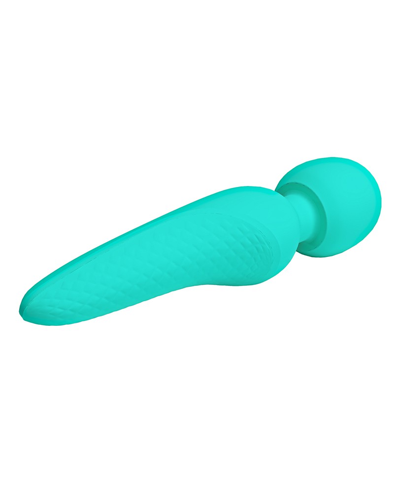 Vibrator Masaj Meredith, 7 Moduri Vibratii & 5 Intensitati Viteza, Silicon, USB, Verde, 21.5 cm, #5, Erotic24.ro