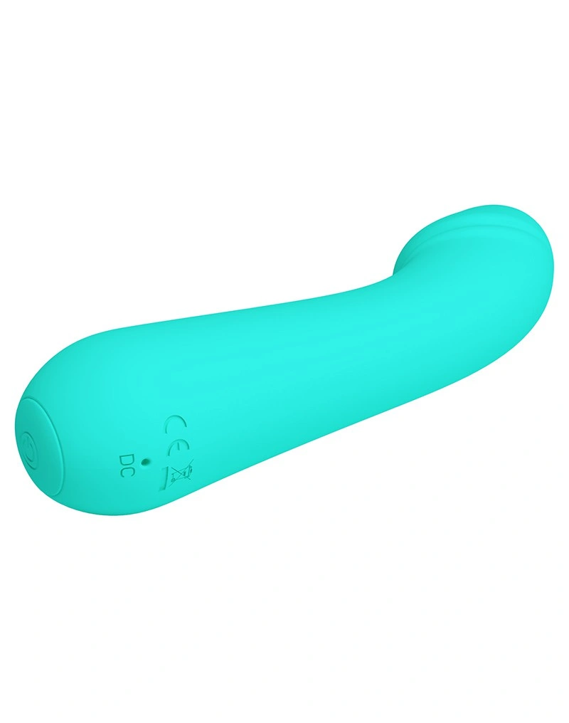 Vibrator Punctul G Cetus, 12 Moduri Vibratii, Sillicon, USB, Turcoaz, 15 cm, #5, Erotic24.ro