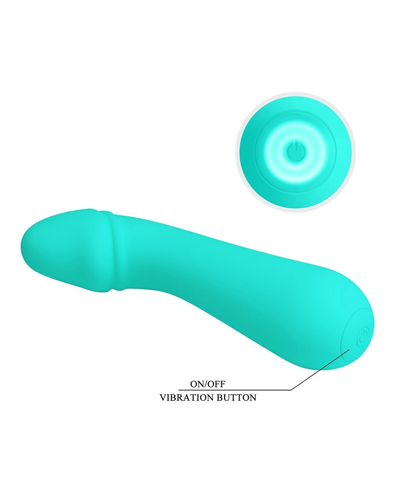Vibrator Punctul G Cetus, 12 Moduri Vibratii, Sillicon, USB, Turcoaz, 15 cm, #6, Erotic24.ro