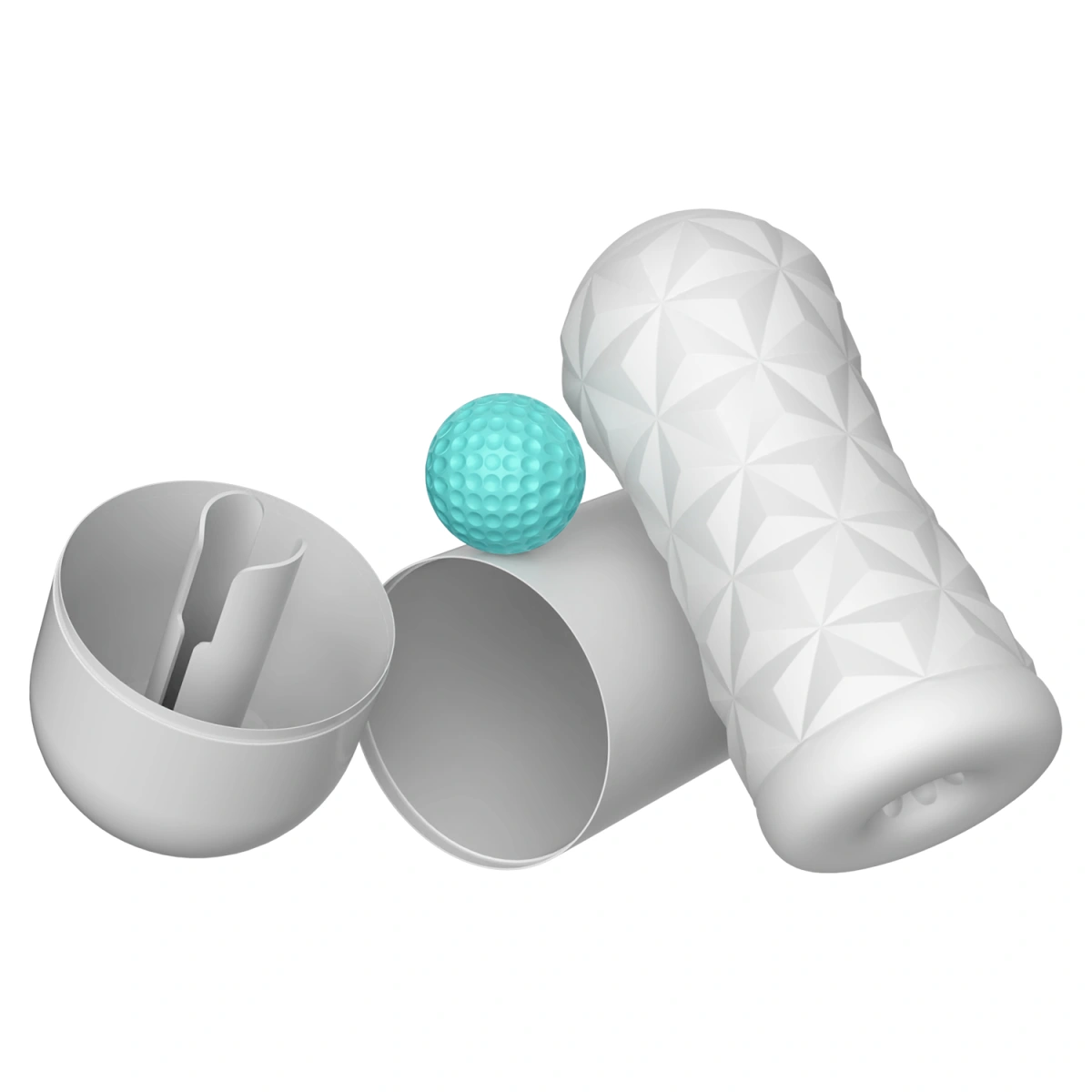 Masturbator cu Bila Victoria Cecil, TPR, Alb, 15 cm, #5, Erotic24.ro