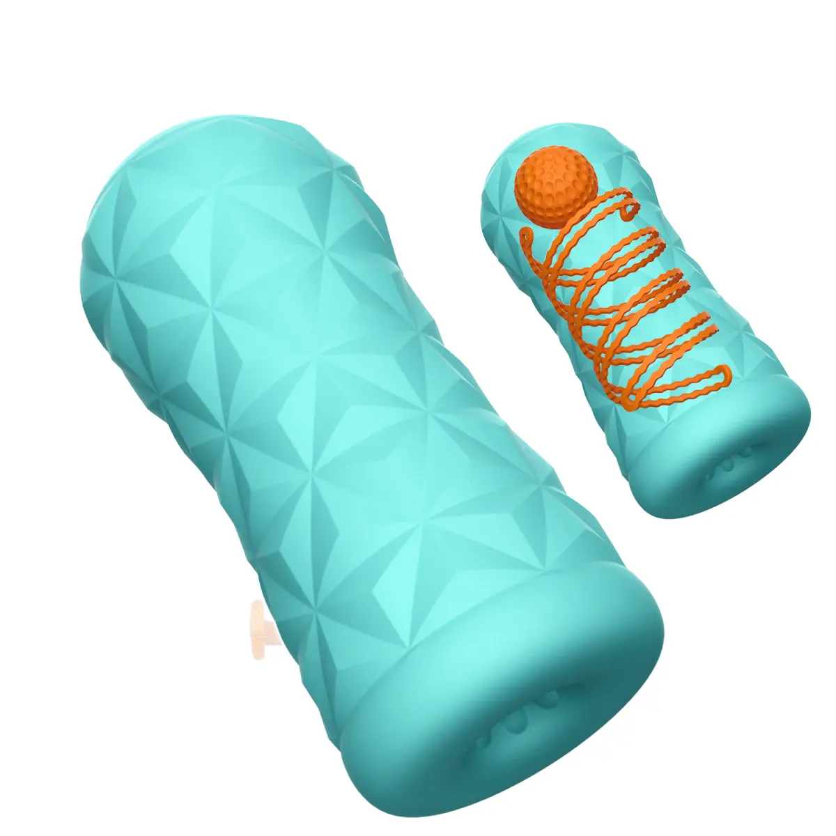 Masturbator cu Bila Victoria Caspar, TPR, Verde, 15 cm, #7, Erotic24.ro