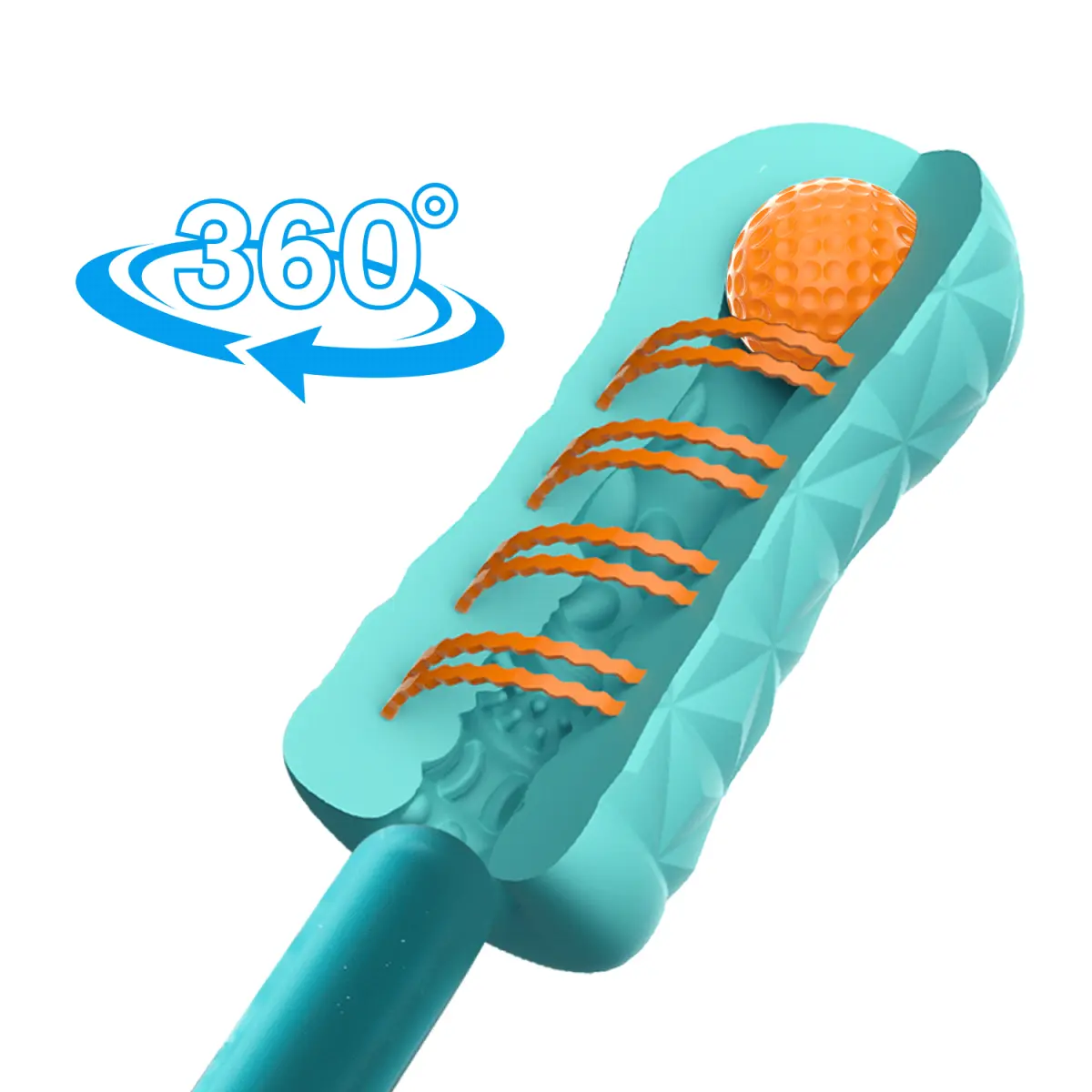 Masturbator cu Bila Victoria Caspar, TPR, Verde, 15 cm, #8, Erotic24.ro