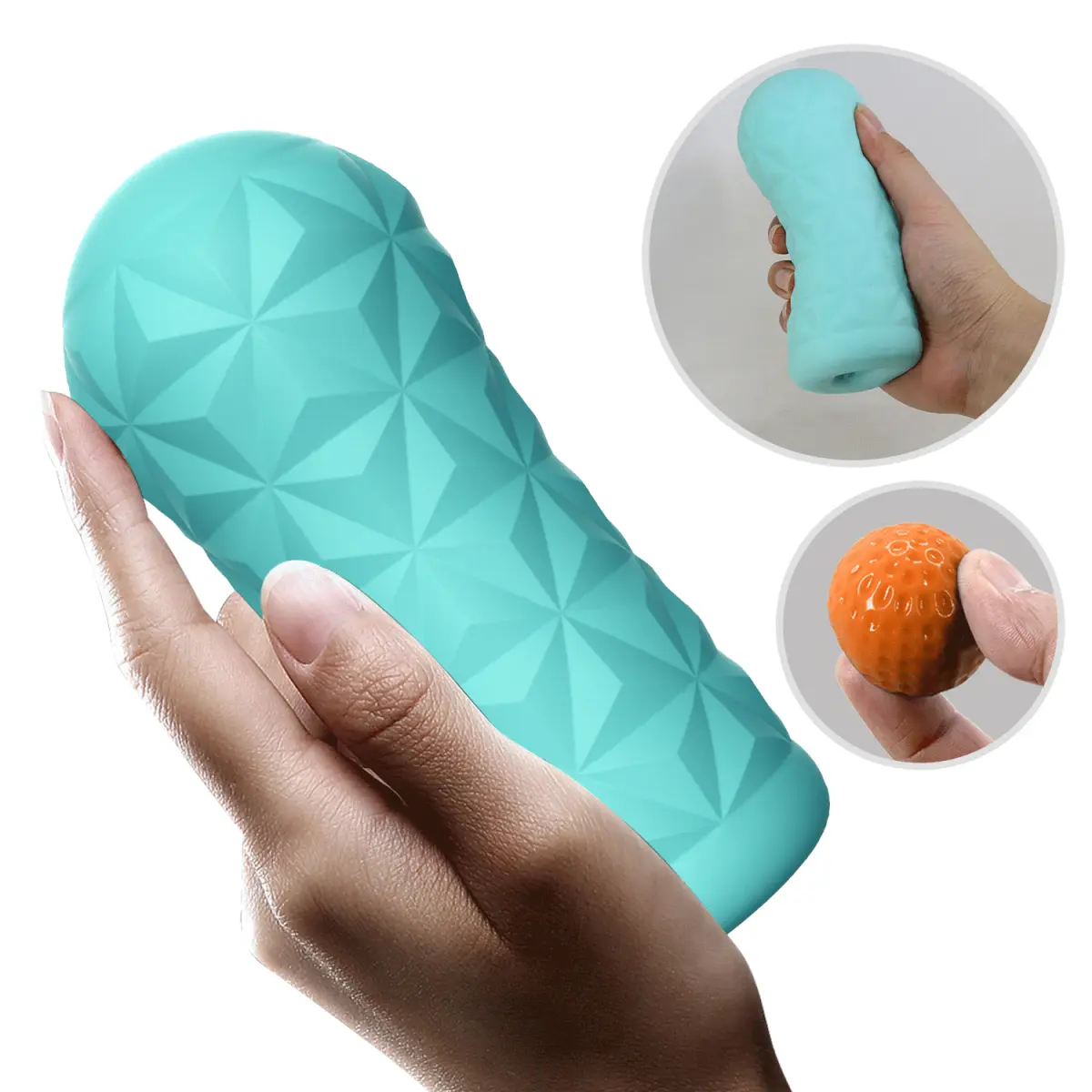 Masturbator cu Bila Victoria Caspar, TPR, Verde, 15 cm, #9, Erotic24.ro