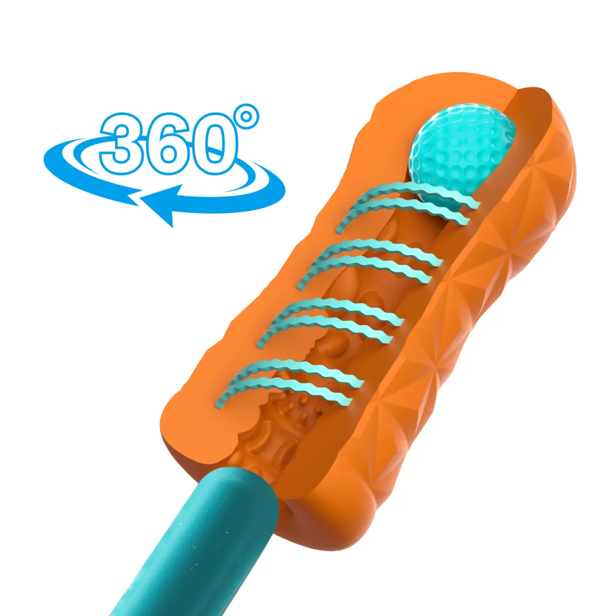 Masturbator cu Bila Victoria Cheney, TPR, Portocaliu, 15 cm, #8, Erotic24.ro