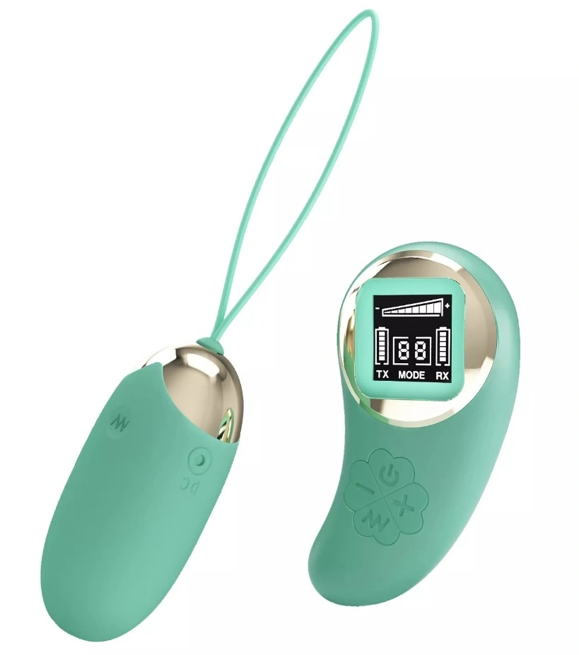 Ou Vibrator Mina, 10 Moduri Vibratii, Telecomanda Wireless cu Ecran Led, Silicon, USB, Verde