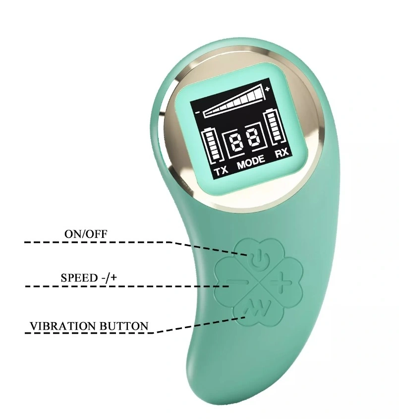 Ou Vibrator Mina, 10 Moduri Vibratii, Telecomanda Wireless cu Ecran Led, Silicon, USB, Verde, #4, Erotic24.ro