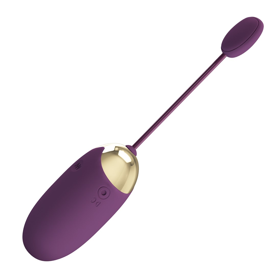 Ou Vibrator Abner, 12 Moduri Vibratii, Bluetooth Control Free App, Silicon, USB, Violet, #3, Erotic24.ro