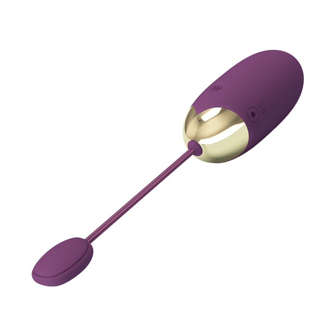 Ou Vibrator Abner, 12 Moduri Vibratii, Bluetooth Control Free App, Silicon, USB, Violet, #4, Erotic24.ro