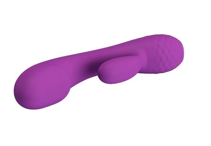 Vibrator Iepuras Doreen, 12 Moduri Vibratii, Silicon, USB, Mov, 17.5 cm, #3, Erotic24.ro