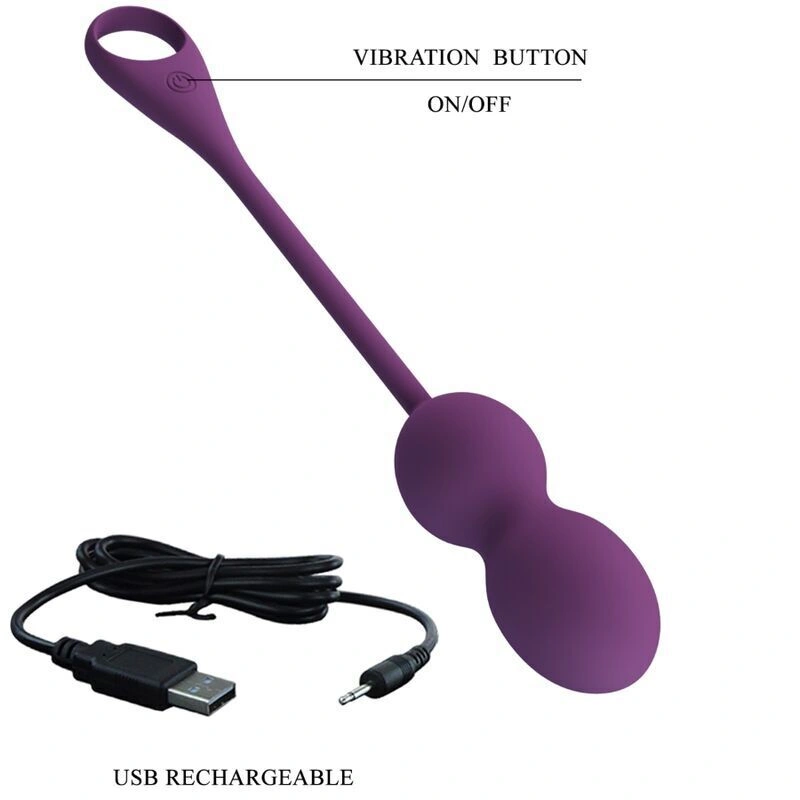 Bile Kegel Elvira 12 Moduri Vibratii, Silicon, USB, Bluetooth Control, Free App, Mov Inchis, 22 cm, #5, Erotic24.ro