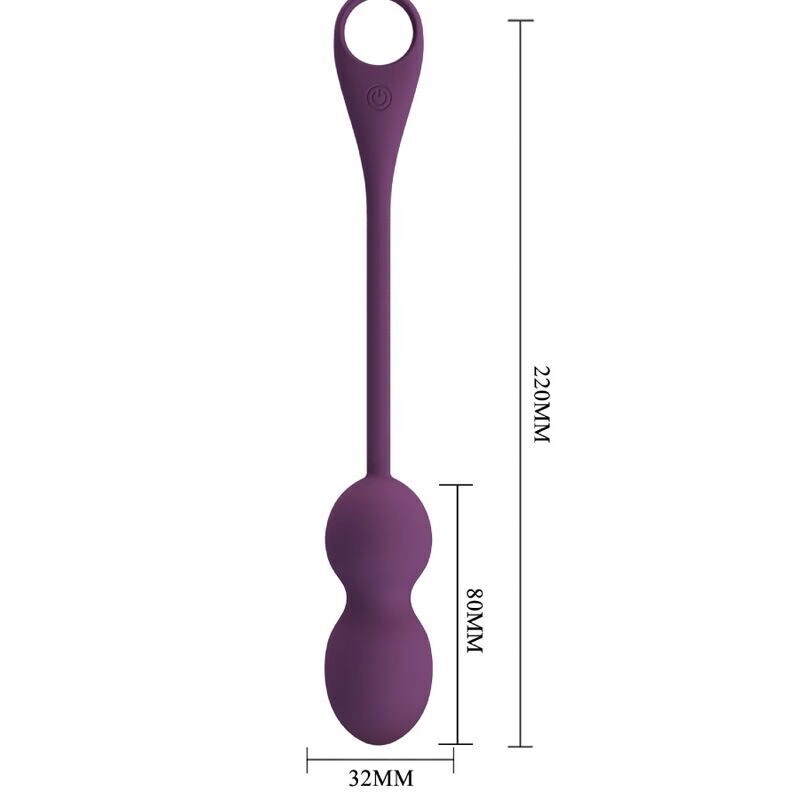 Bile Kegel Elvira 12 Moduri Vibratii, Silicon, USB, Bluetooth Control, Free App, Mov Inchis, 22 cm, #6, Erotic24.ro