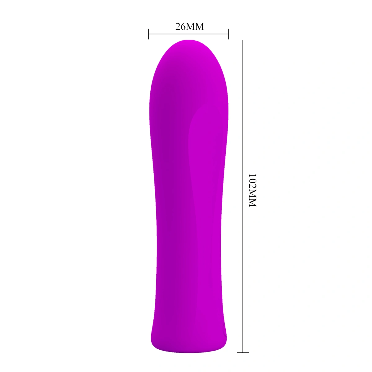 Vibrator Pretty Love Alfreda, 12 Moduri Vibratii, Silicon, USB, Mov, 10.2 cm, #8, Erotic24.ro