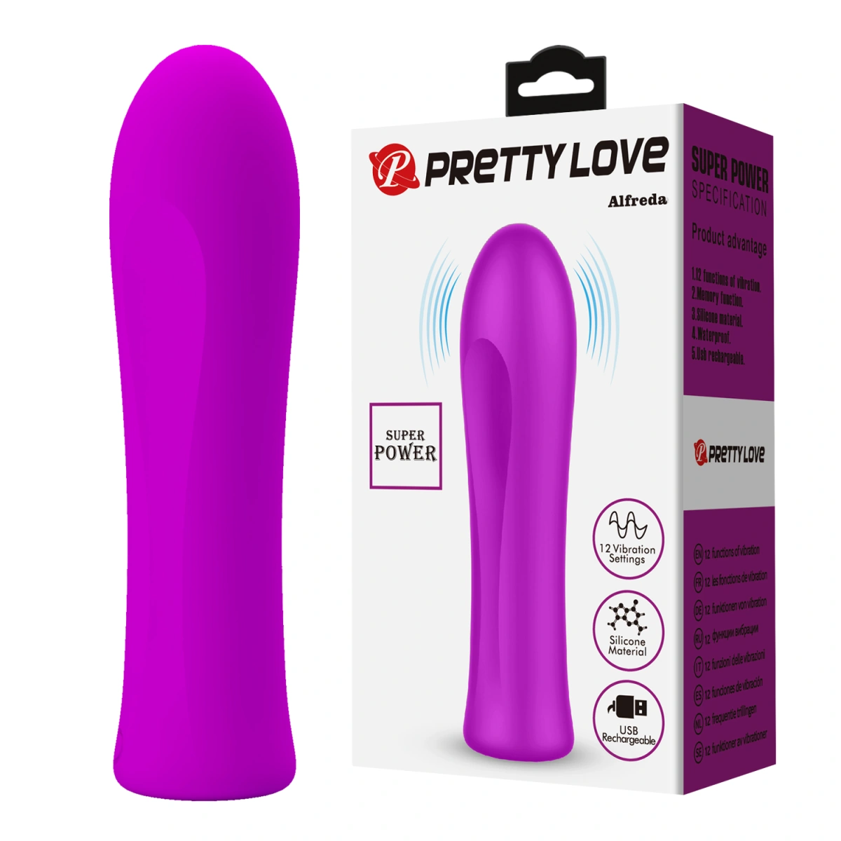 Vibrator Pretty Love Alfreda, 12 Moduri  in SexShop KUR Romania