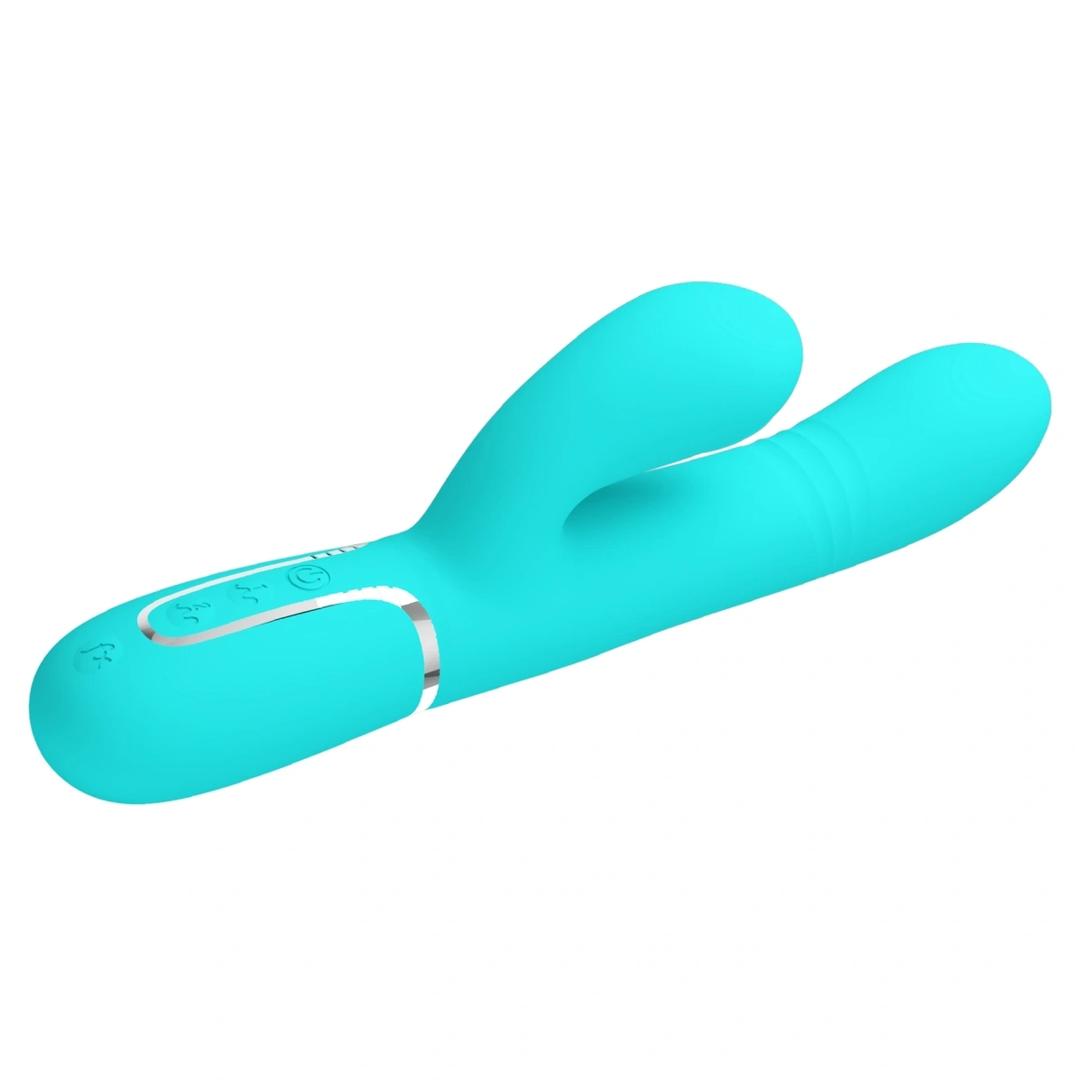 Vibrator Twinkled Tenderness Mariana, 4 in 1, Silicon, USB, Albastru, 22.6 cm, #5, Erotic24.ro