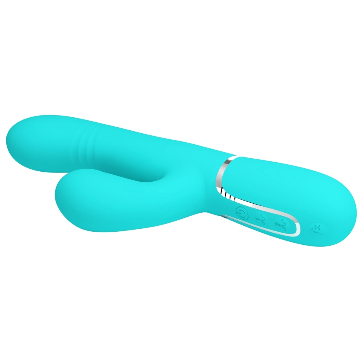 Vibrator Twinkled Tenderness Mariana, 4 in 1, Silicon, USB, Albastru, 22.6 cm, #6, Erotic24.ro