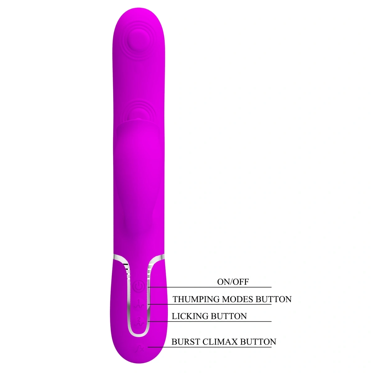 Vibrator Twinkled Tenderness Gigi, 7 Moduri Pulsare, 7 Moduri Licking, Silicon, USB, Roz, 22.8 cm, #8, Erotic24.ro