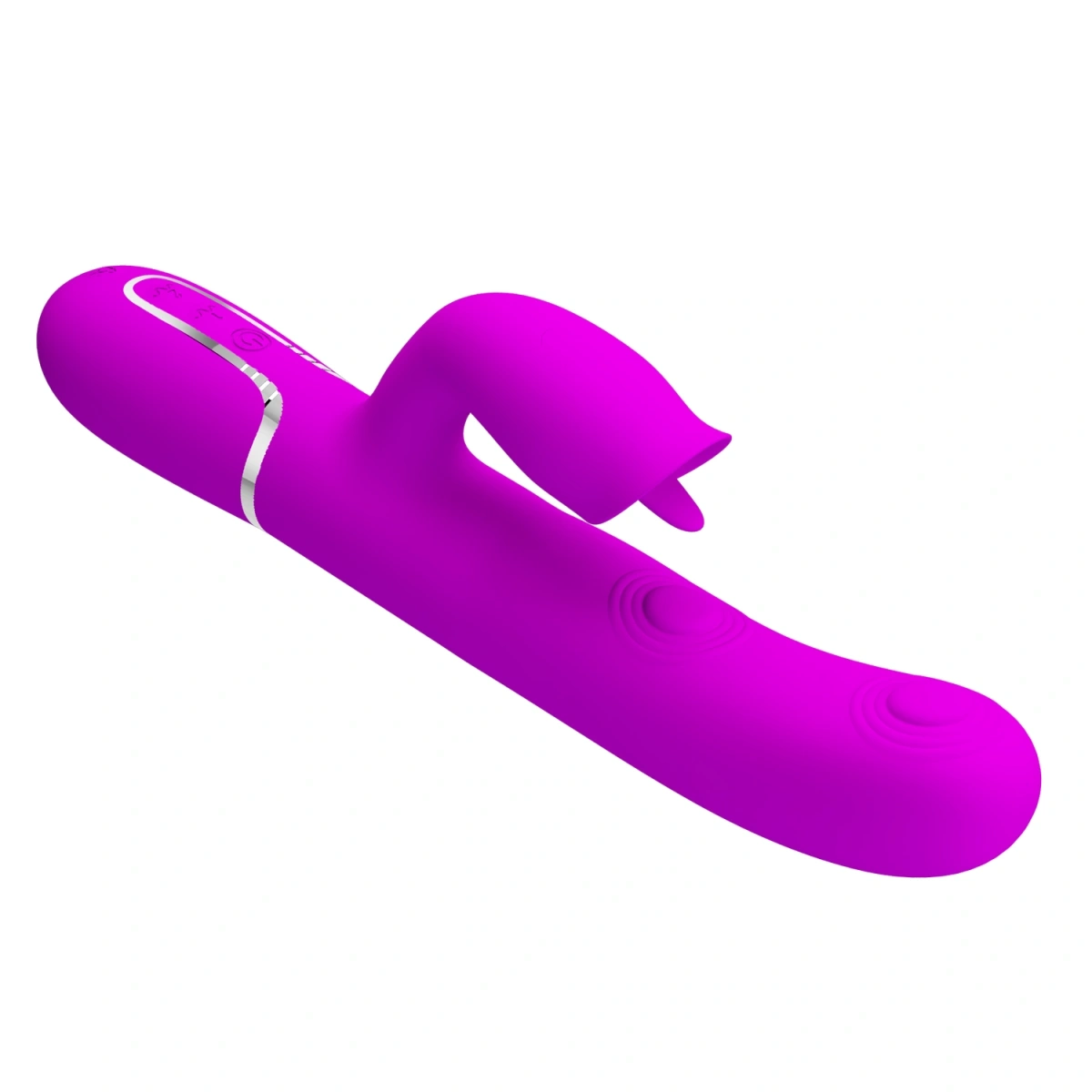 Vibrator Twinkled Tenderness Gigi, 7 Moduri Pulsare, 7 Moduri Licking, Silicon, USB, Roz, 22.8 cm, #5, Erotic24.ro