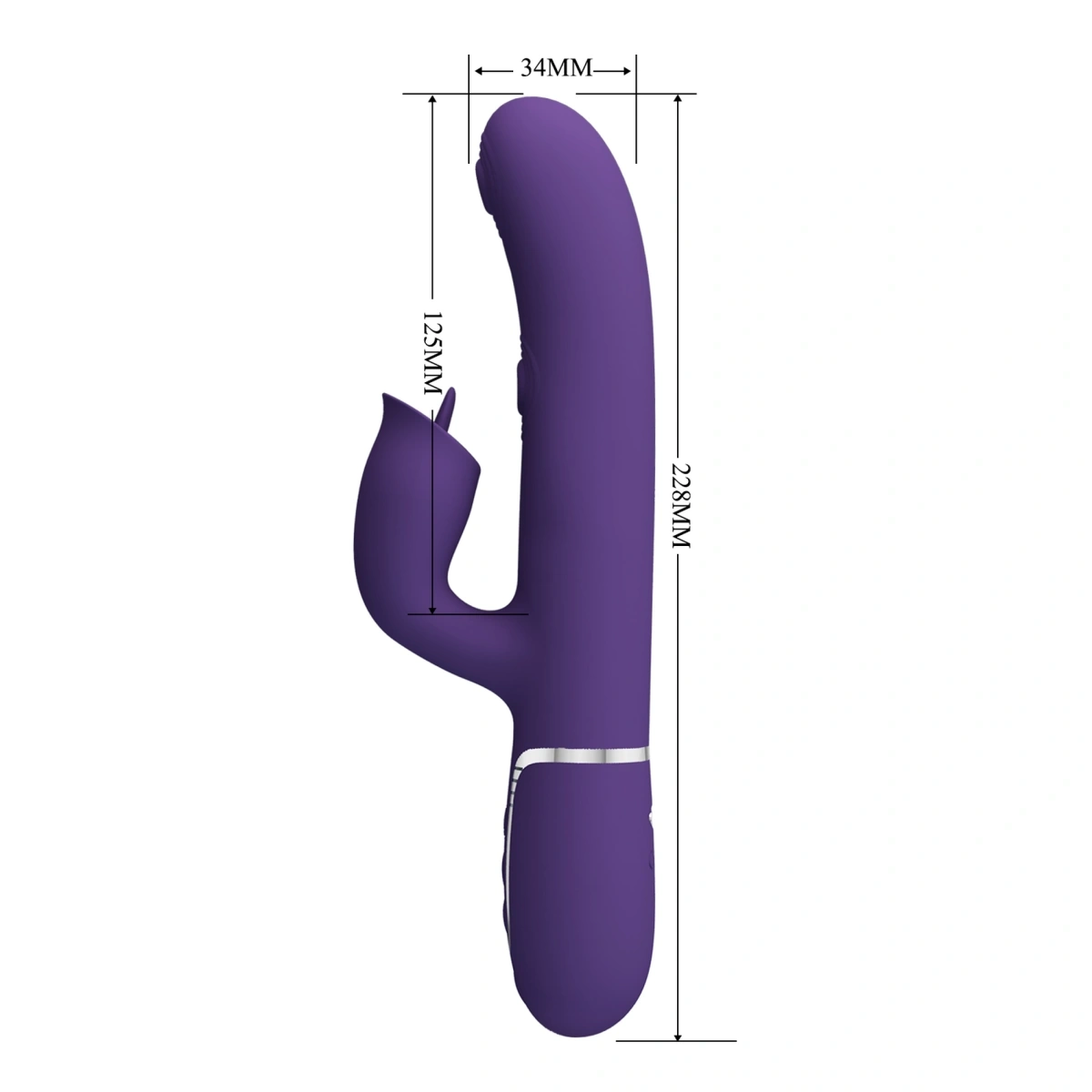 Vibrator Twinkled Tenderness Gigi, 7 Moduri Pulsare, 7 Moduri Licking, Silicon, USB, Mov, 22.8 cm, #5, Erotic24.ro