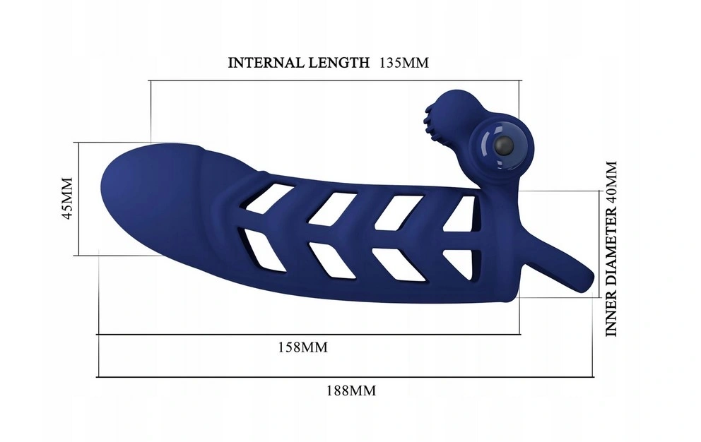 Manson Penis Altaf cu Stimulator Clitoridian, 10 Moduri Vibratii, Silicon, Albastru, #4, Erotic24.ro