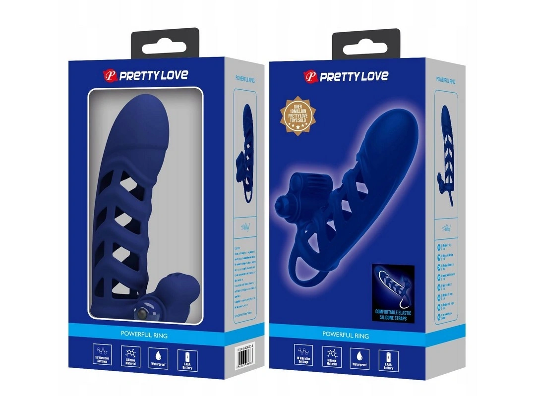 Manson Penis Altaf cu Stimulator Clitoridian, 10 Moduri Vibratii, Silicon, Albastru, #7, Erotic24.ro