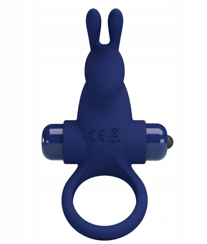 Inel de Penis Jiro, 10 Moduri Vibratii, Silicon, Albastru, #3, Erotic24.ro