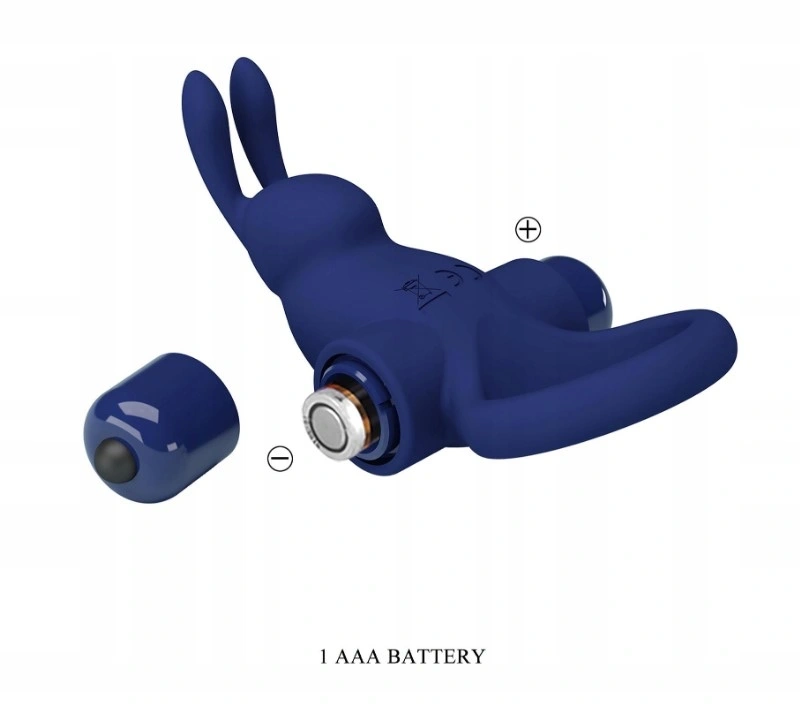 Inel de Penis Jiro, 10 Moduri Vibratii, Silicon, Albastru, #7, Erotic24.ro