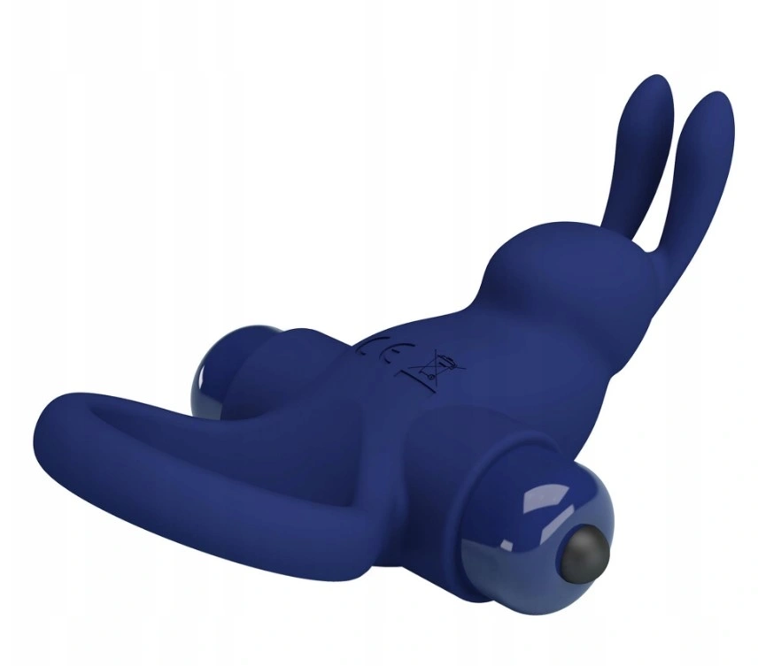 Inel de Penis Jiro, 10 Moduri Vibratii, Silicon, Albastru, #4, Erotic24.ro