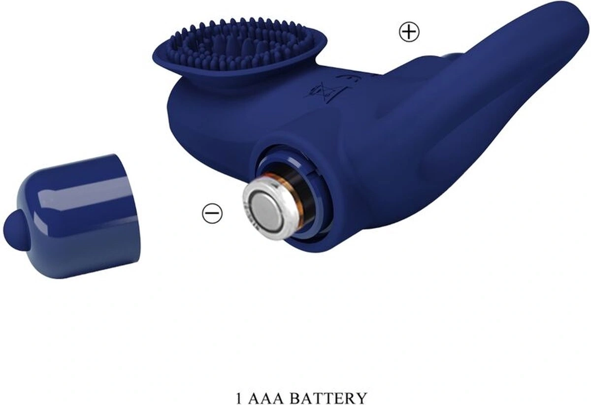 Inel de Penis Palle, 10 Moduri Vibratii, Silicon, Albastru, #7, Erotic24.ro