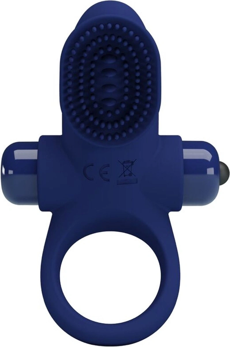 Inel de Penis Palle, 10 Moduri Vibratii, Silicon, Albastru, #5, Erotic24.ro