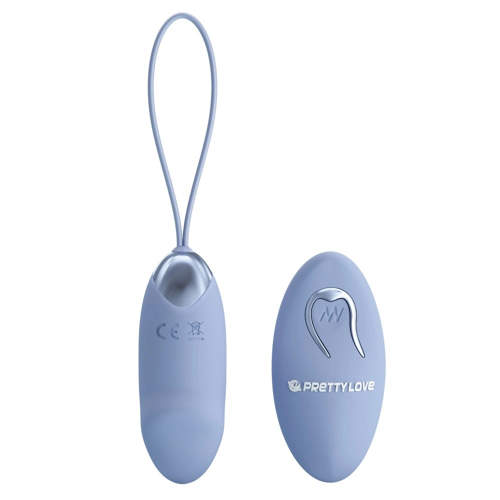 Ou Vibrator Julia Dream Chaser, Remote Control, 12 Moduri Vibratii, Silicon, USB, Albastru Deschis