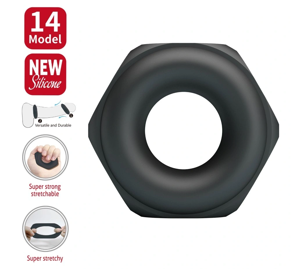 Inel de Penis Jarvius, Silicon Super Soft, Negru, #4, Erotic24.ro