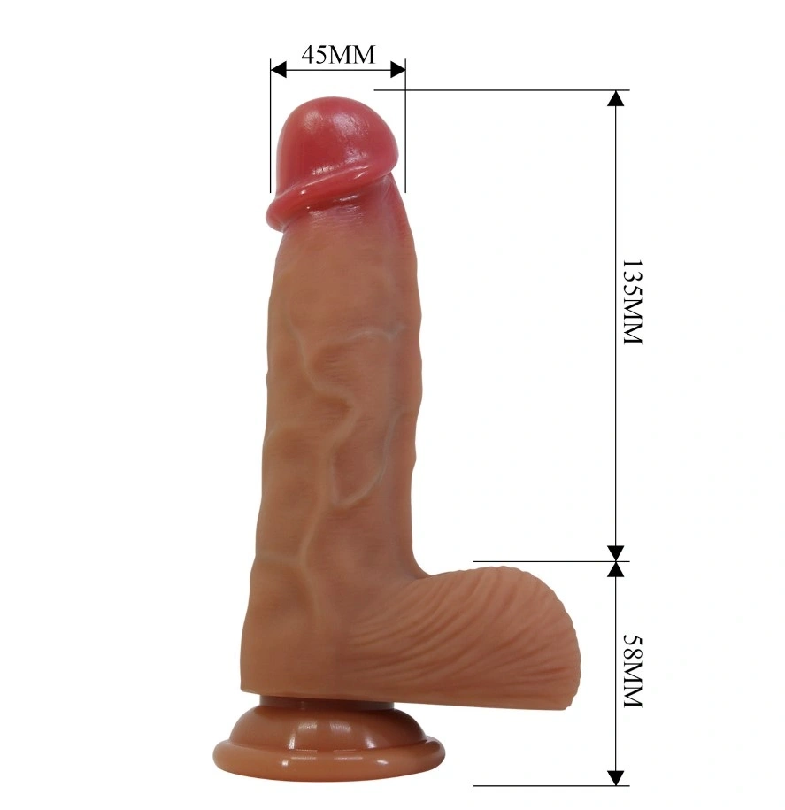 Dildo Realist Duvall cu Ventuza, Silicon Lichid, Natural, 19.3 cm, #6, Erotic24.ro