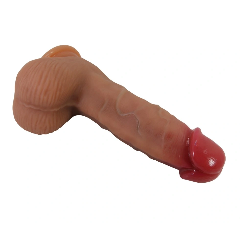 Dildo Realist Duvall cu Ventuza, Silicon Lichid, Natural, 19.3 cm, #4, Erotic24.ro