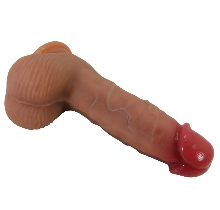 Dildo Realist Duvall cu Ventuza, Silicon Lichid, Natural, 19.3 cm, #3, Erotic24.ro