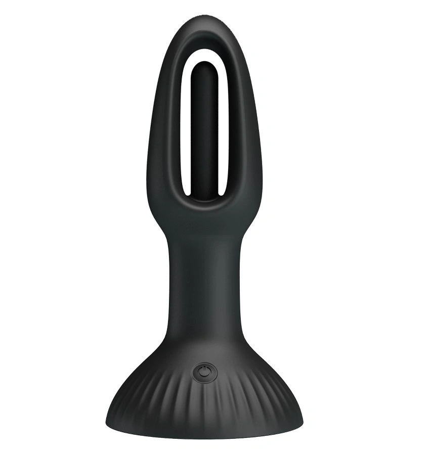Jucarii Sexuale - Stimulator Anal Hubert cu Ventuza, 7 Moduri Leganare, Silicon, USB Magnetic, Negru, 13.9 cm, Erotic24.ro