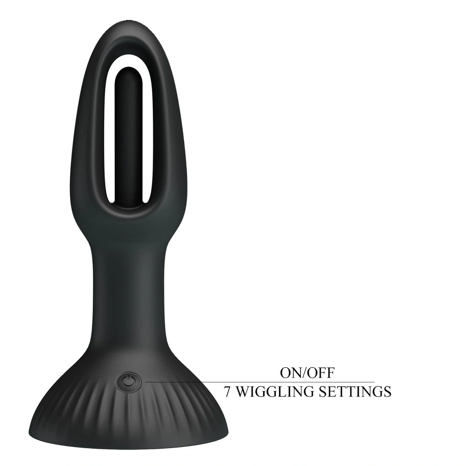 Stimulator Anal Hubert cu Ventuza, 7 Moduri Leganare, Silicon, USB Magnetic, Negru, 13.9 cm, #3, Erotic24.ro