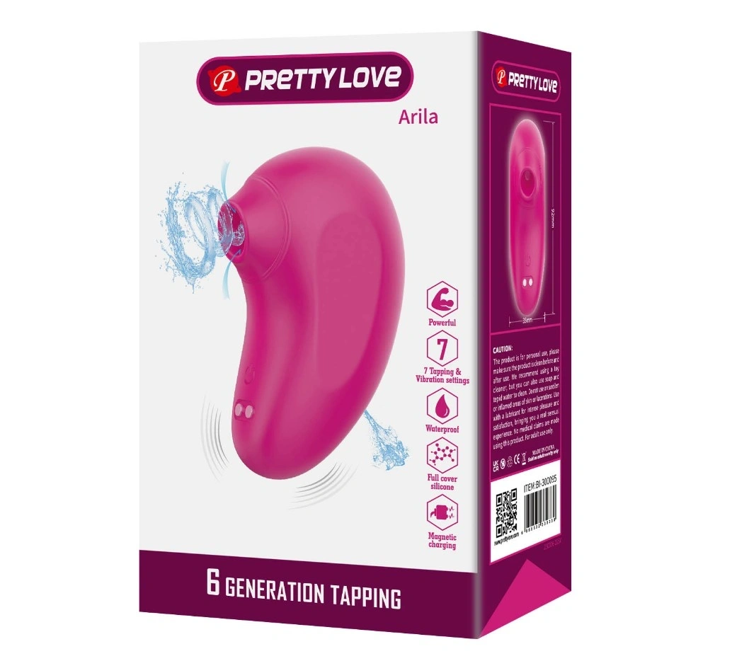 Stimulator Arila, 7 Moduri Suctiune, 7 Moduri Vibratii, Silicon, USB Magnetic, Roz, 9.2 cm, #9, Erotic24.ro