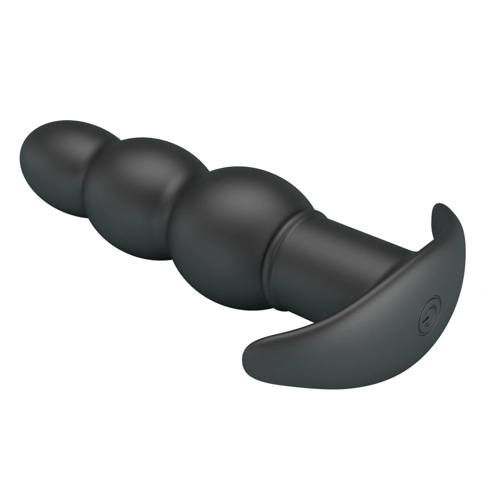 Vibator Anal Aeaeas, 10 Moduri Vibratii, Silicon, Negru, 11 cm, Nr. 3, Erotic24.ro