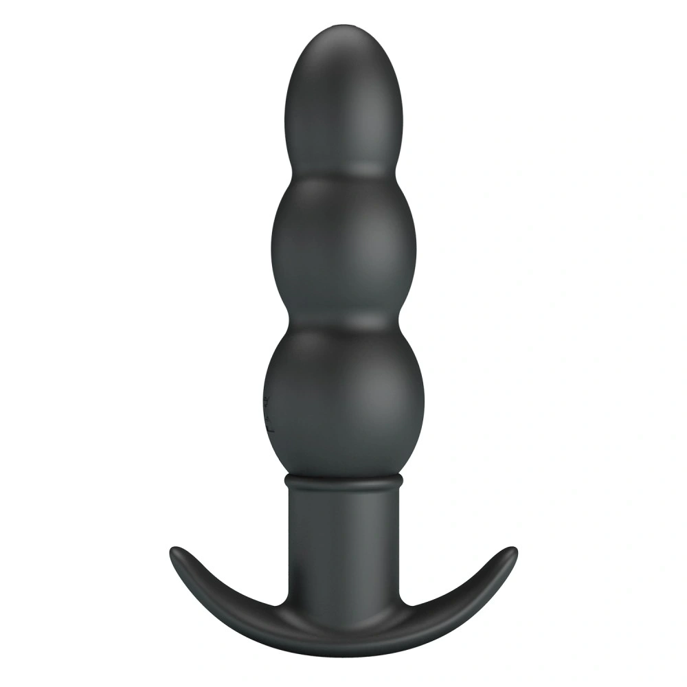 Vibator Anal Aeaeas, 10 Moduri Vibratii, Silicon, Negru, 11 cm, Nr. 1, Erotic24.ro