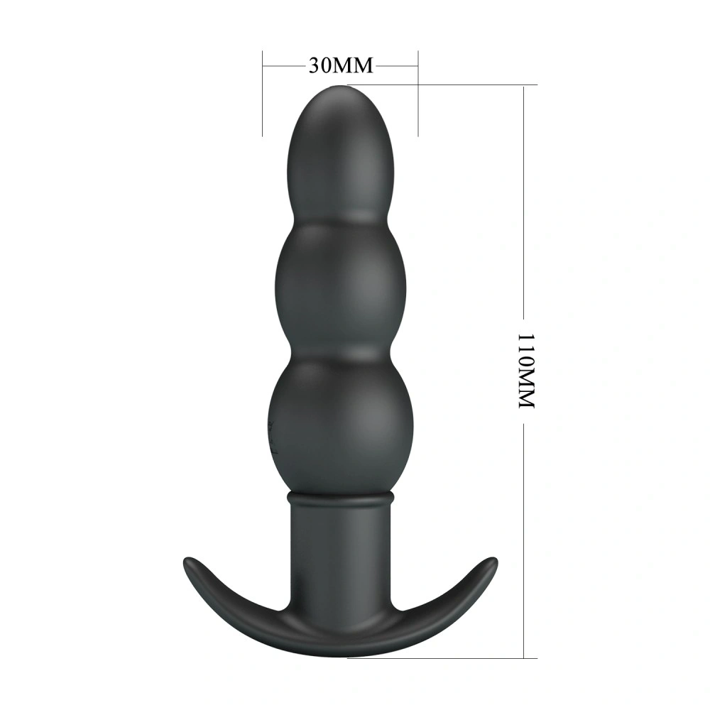 Vibator Anal Aeaeas, 10 Moduri Vibratii, Silicon, Negru, 11 cm, Nr. 6, Erotic24.ro