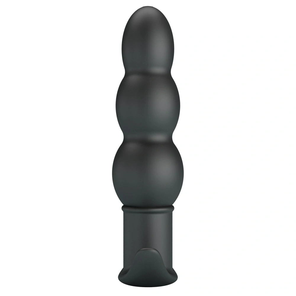 Vibator Anal Aeaeas, 10 Moduri Vibratii, Silicon, Negru, 11 cm, Nr. 2, Erotic24.ro