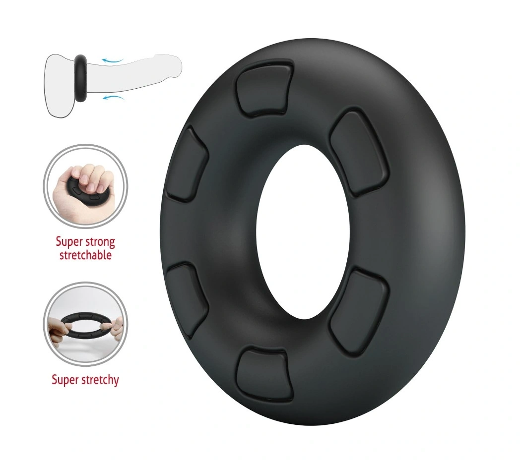 Inel de Penis Bertram, Silicon Super Soft, Negru, Nr. 2, Erotic24.ro