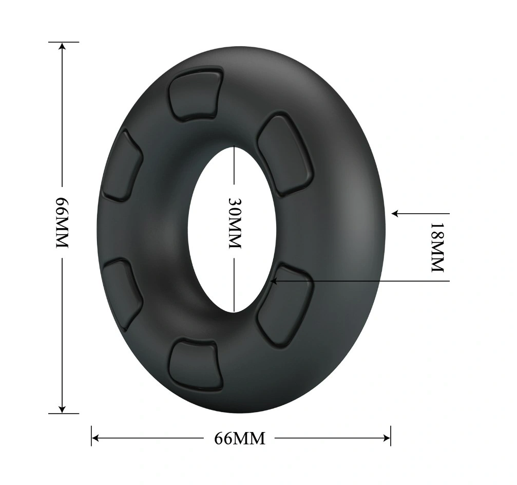 Inel de Penis Bertram, Silicon Super Soft, Negru, Nr. 4, Erotic24.ro