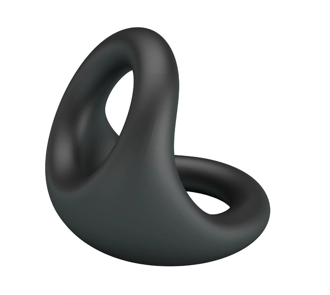 Inel Dublu de Penis Nestor, Silicon, Negru, #4, Erotic24.ro