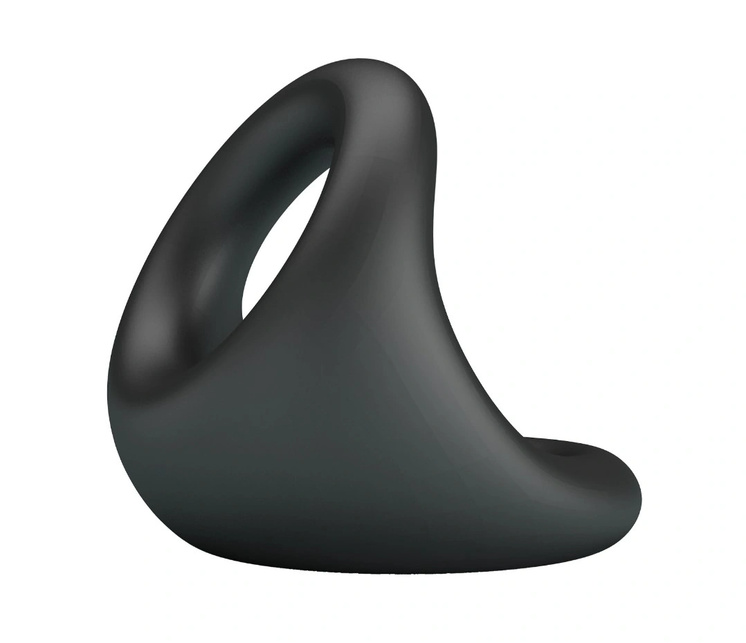 Inel Dublu de Penis Nestor, Silicon, Negru, #2, Erotic24.ro