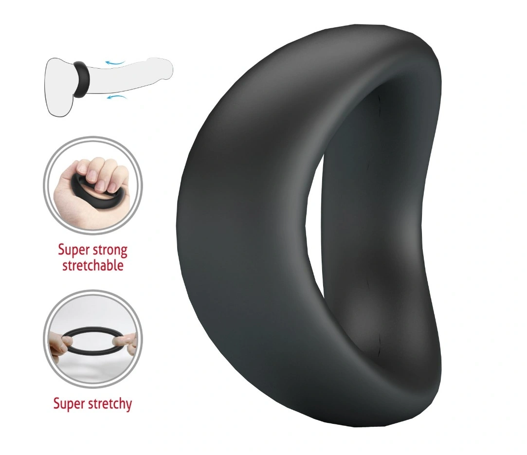 Inel de Penis Valen pentru Erectii Puternice, Silicon, Negru, #3, Erotic24.ro