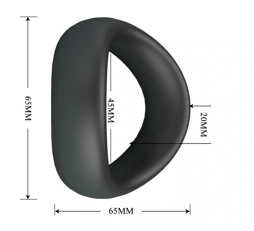 Inel de Penis Valen pentru Erectii Puternice, Silicon, Negru, #4, Erotic24.ro