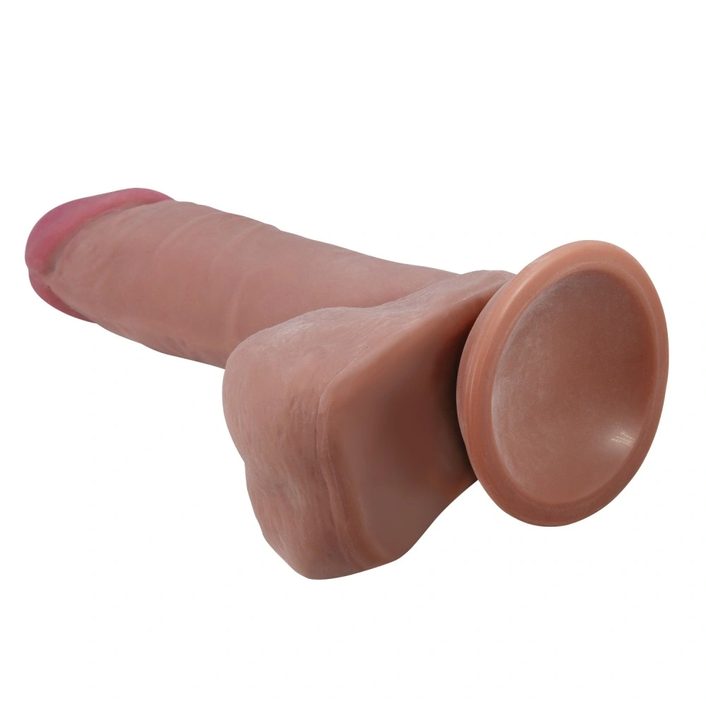 Dildo Realist Sliding Skin, Lifelike Skin, Maro, 20.5 cm, Nr. 6, Erotic24.ro