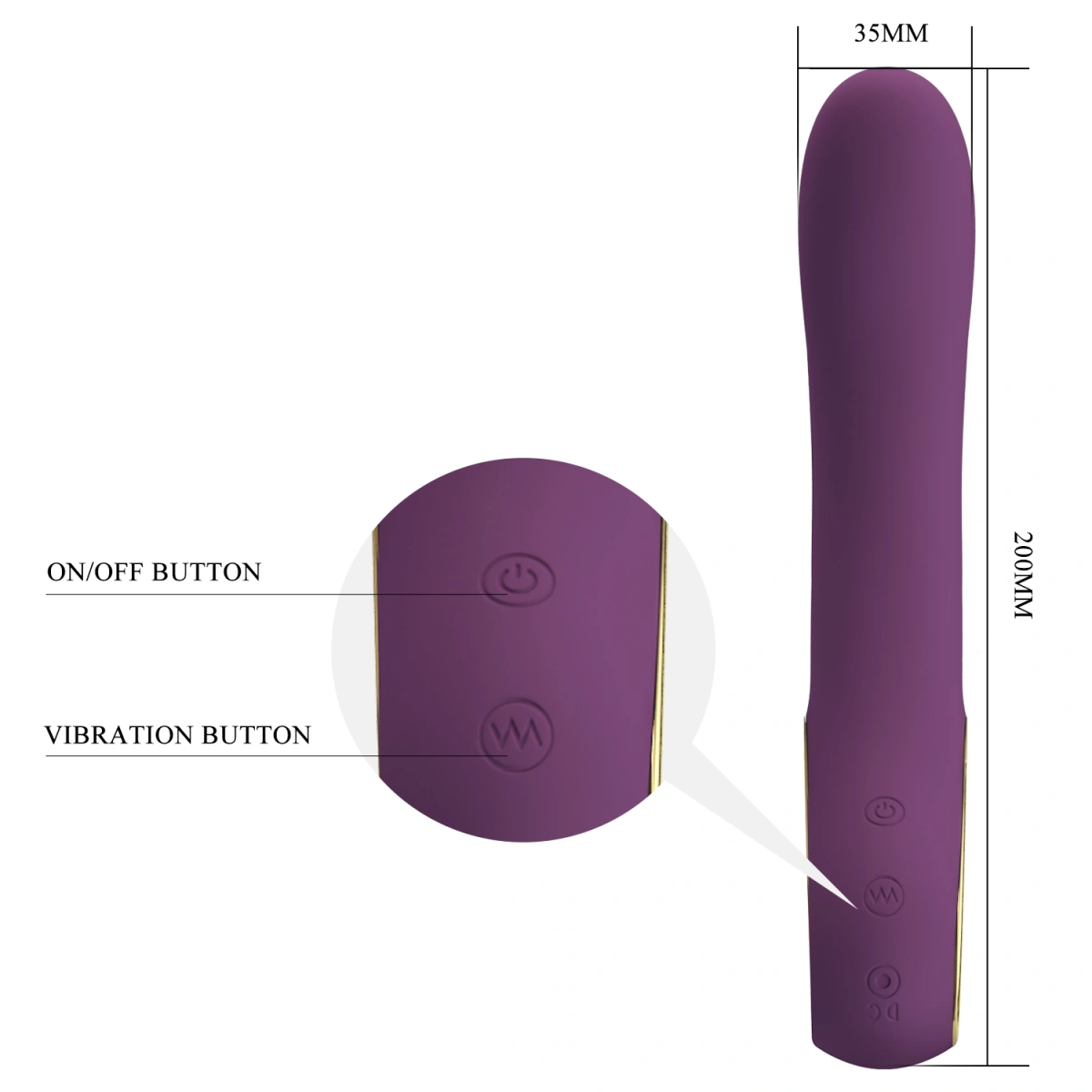 Vibrator Ethan, 12 Moduri Vibratii, Bluetooth Control, Silicon, USB, Mov, 20 cm, #5, Erotic24.ro